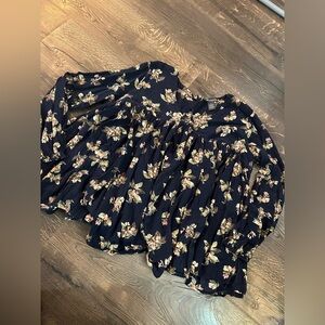 Floral‎ Black Shirt Black & Pink by Chelsea & Theodore Large